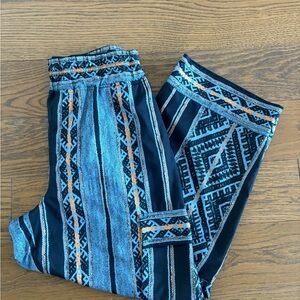 FP Movement by Free People Blue and Orange Patterned Joggers